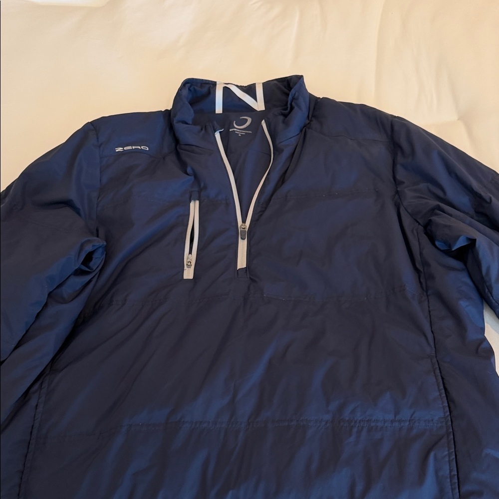 Men's Navy Quarter-Zip Windbreaker Jacket